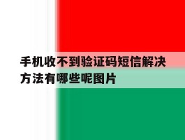 包含手机收不到验证码短信解决方法有哪些呢图片的词条