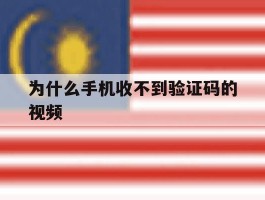 为什么手机收不到验证码的视频