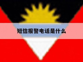 短信报警电话是什么