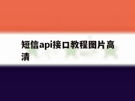 短信api接口教程图片高清