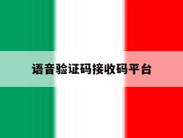 语音验证码接收码平台