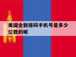美国全新接码手机号是多少位数的呢