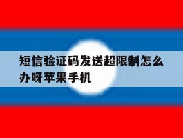 短信验证码发送超限制怎么办呀苹果手机