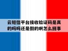 云短信平台接收验证码是真的吗吗还是假的啊怎么回事的简单介绍