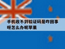 手机收不到验证码是咋回事呀怎么办呢苹果