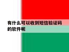 有什么可以收到短信验证码的软件呢