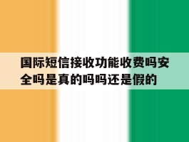 关于国际短信接收功能收费吗安全吗是真的吗吗还是假的的信息