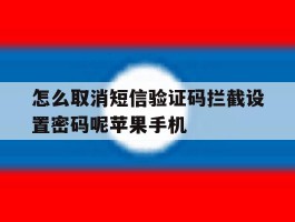包含怎么取消短信验证码拦截设置密码呢苹果手机的词条