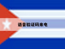 语音验证码来电