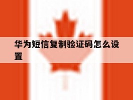 华为短信复制验证码怎么设置