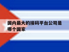 国内最大的接码平台公司是哪个国家的简单介绍