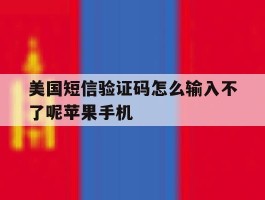 美国短信验证码怎么输入不了呢苹果手机的简单介绍