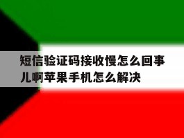 包含短信验证码接收慢怎么回事儿啊苹果手机怎么解决的词条