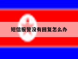 短信报警没有回复怎么办