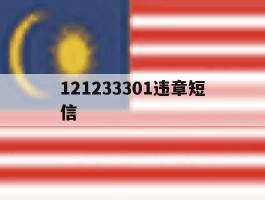 121233301违章短信