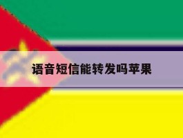 语音短信能转发吗苹果