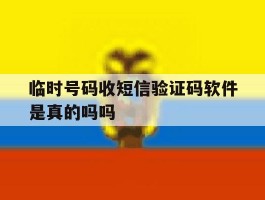 临时号码收短信验证码软件是真的吗吗