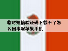包含临时短信验证码下载不了怎么回事呢苹果手机的词条