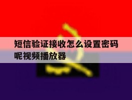 短信验证接收怎么设置密码呢视频播放器的简单介绍