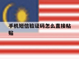 手机短信验证码怎么直接粘贴