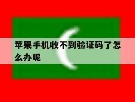苹果手机收不到验证码了怎么办呢