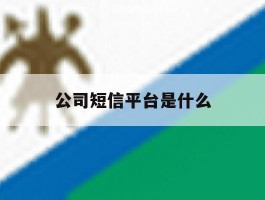 公司短信平台是什么