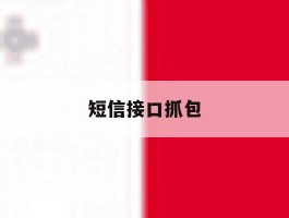 短信接口抓包